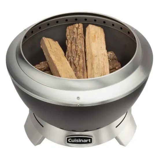 Cuisinart 19.5" Cleanburn Round Outdoor Fire Pit Black: Smokeless, Rust-Resistant with Removable Ash Pan image {3}