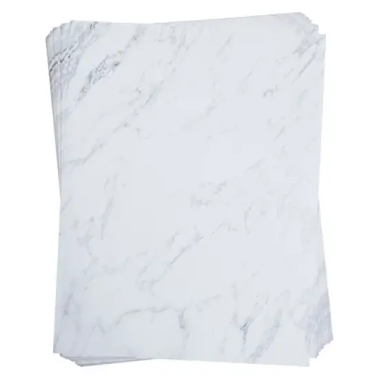 Juvale Marble Paper, Fancy Stationery Paper, Printer Friendly, Decorative Letterhead, Paper for Resume, Menu, Business (8.5 x 11 In, 48 Sheets) image {8}