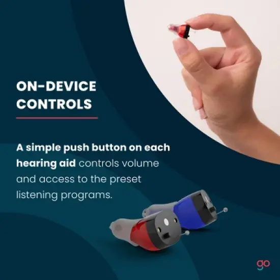 Go Prime Digital OTC Hearing Aids for Seniors and Adults, In-the-Ear Rechargeable Hearing Aids Includes Rechargeable Hearing Aid Case (Black) image {11}