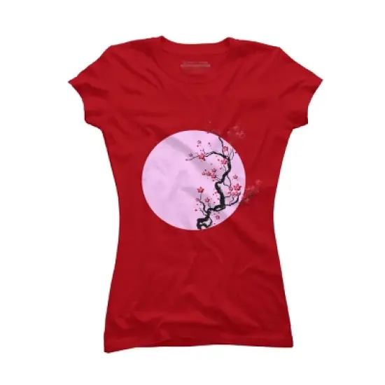 Junior's Design By Humans Cherry Blossom Tree By AnimeStyles T-Shirt image {5}