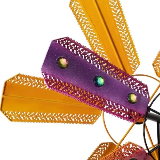 Colorful Bejeweled Metal Windmill Spinner Garden Stake - Alpine Corporation image {3}