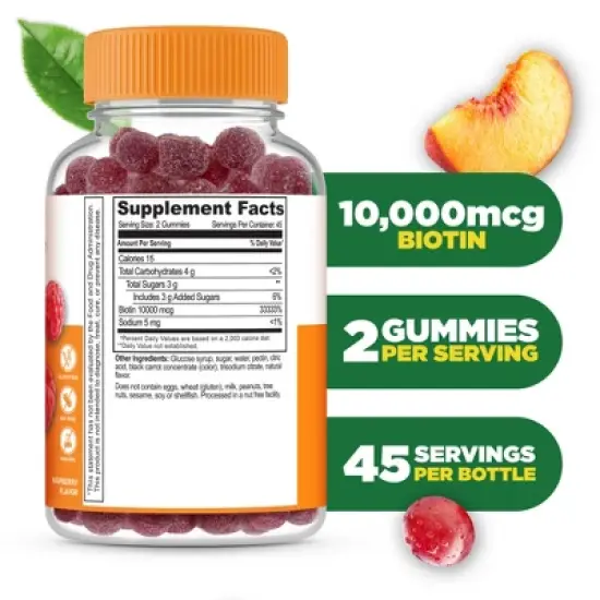 Lifeable Biotin 10,000 mcg - Teens - 90 Gummies image {1}