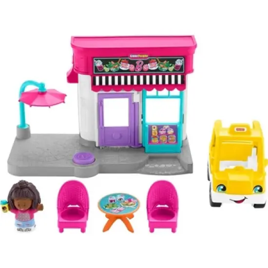 Fisher-Price Little People Barbie City Adventures Cafe and Cab Playset image {4}