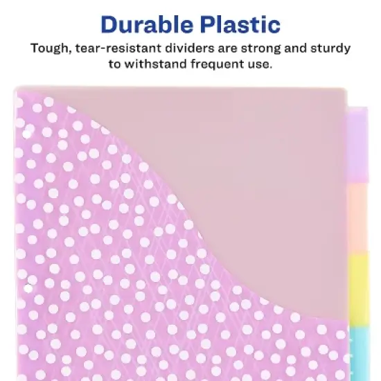 Avery Big Tab Plastic Dividers, 5-Tab, 3 Sets (11255) image {4}