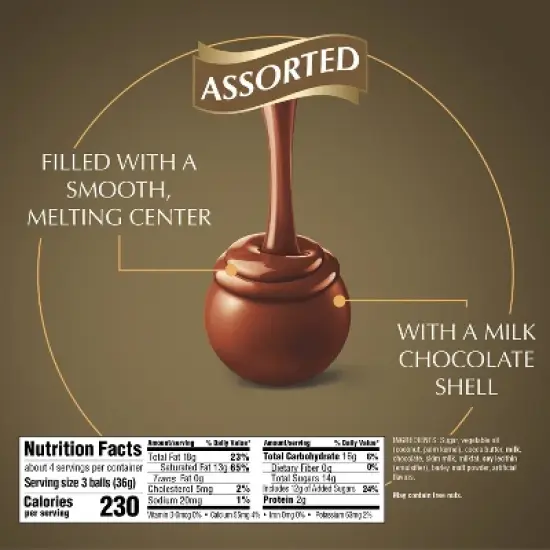 Lindt Lindor Assorted Chocolate Candy Truffles - 5.1oz image {4}