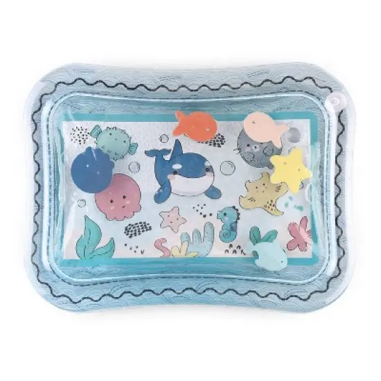 The Peanutshell Sea Life Tummy Time Water Play Mat, Inflatable Sensory Development Toy image {3}