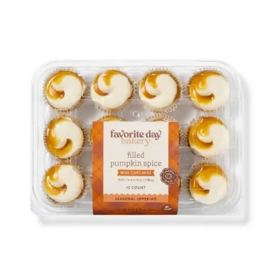 Harvest Pumpkin Spice Mini Cupcakes - 10oz/12ct - Favorite Day&trade; image {3}
