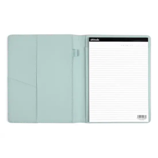 Altitude Padfolio 8.5"x10.5" Vegan Leather Seafoam Blue Debossed Arch image {4}