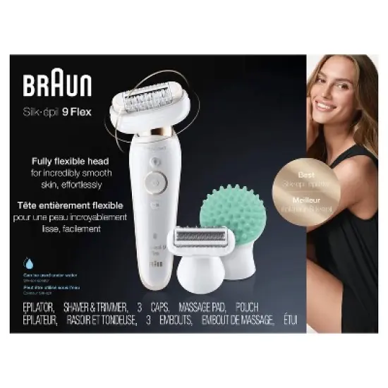 Braun Silk-epil 9-020 Flex Women's Cordless 3-in-1 Wet & Dry Epilator + 5 Extra Accessories image {4}