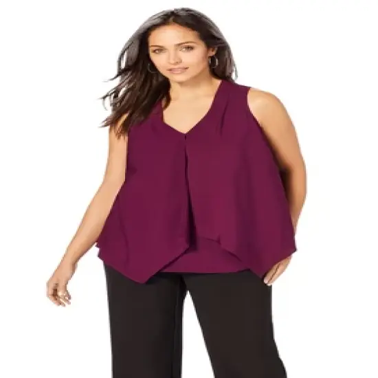 Jessica London Women&rsquo;s Plus Size Flyaway Tank image {1}