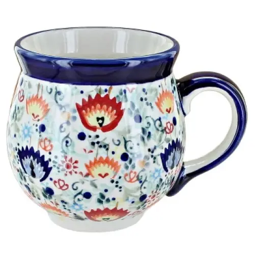 Blue Rose Polish Pottery K068 Manufaktura Large Bubble Mug image {7}