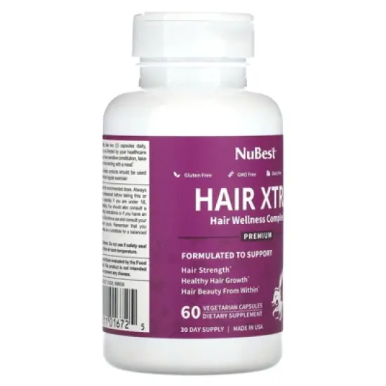 NuBest Hair Xtra, 60 Vegetarian Capsules image {3}