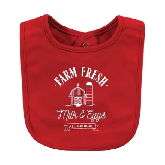Hudson Baby Infant Boys Cotton Bibs, Boy Farm, One Size image {6}