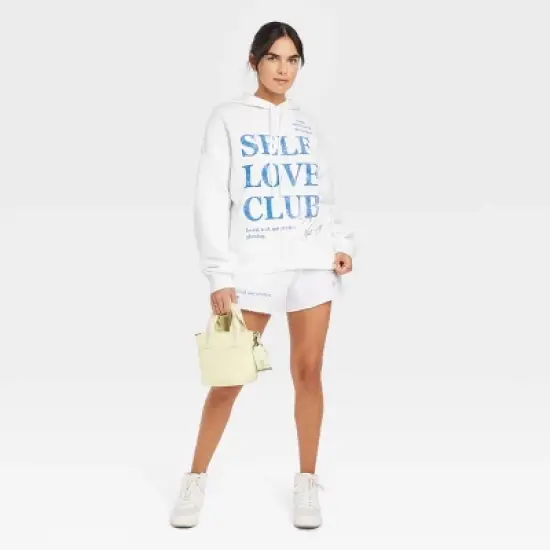 Women's Self Love Club Graphic Sweatshirt - White image {2}