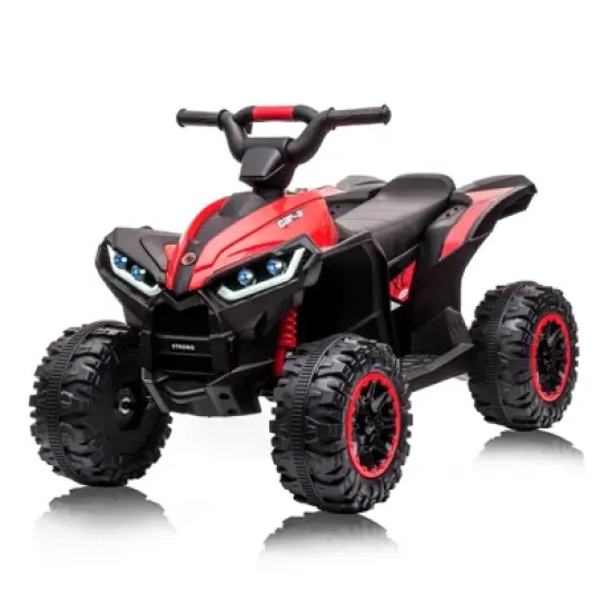 12V Ride On ATV for Kids Electric Four Wheeler for Toddlers Ages 3-8, Battery Powered Quad with Remote Control, LED Lights image {10}