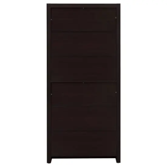 70.75" 4 Shelf Bookcase Cappuccino - Coaster image {6}