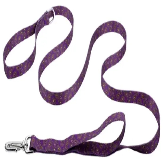 Country Brook Petz Purple Paisley Deluxe Reflective Dog Leash image {4}