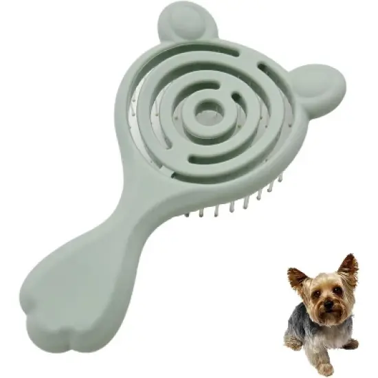 BABYYER Cat-Ear Design Puppy Brush, Gentle Soft-Bristle Small Dogs Plastic Detangling Grooming Tool, Fit for for Furry Pet image {9}