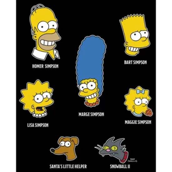Men's The Simpsons Family Faces Sweatshirt image {1}