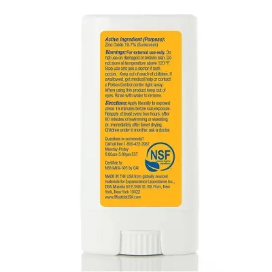 Mustela Mineral Baby Sunscreen Stick - SPF 50 - 0.6oz image {2}