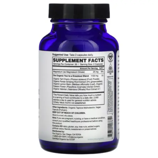 Ora You're a Knockout, Sleep & Stress Support, 60 Capsules image {1}