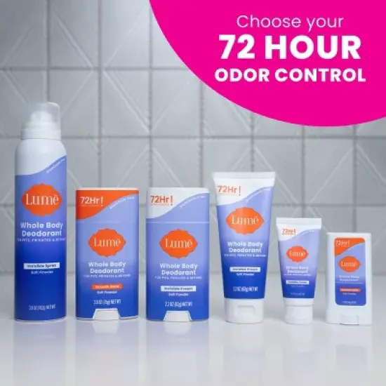 Lume Whole Body Women's Smooth Solid Deodorant Soft Powder Scent - Aluminum-Free 2.6oz image {7}