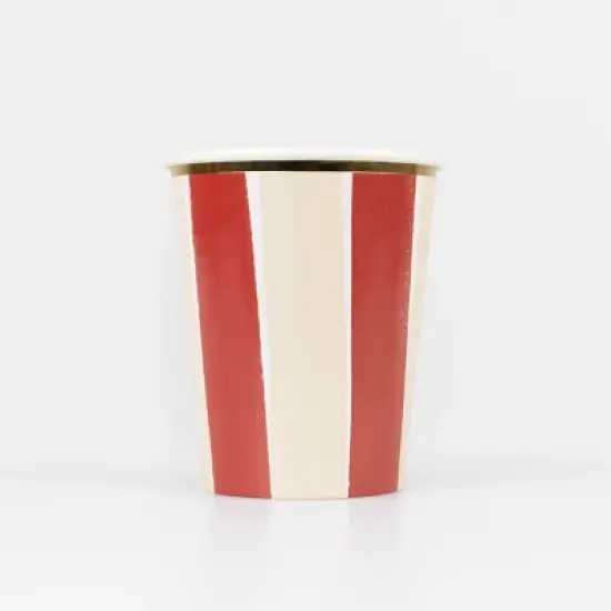 Meri Meri Fall Stripe Cups (Pack of 8) image {1}