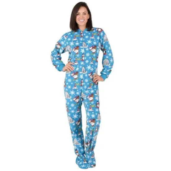 Footed Pajamas - Winter Wonderland Adult Fleece Onesie image {2}