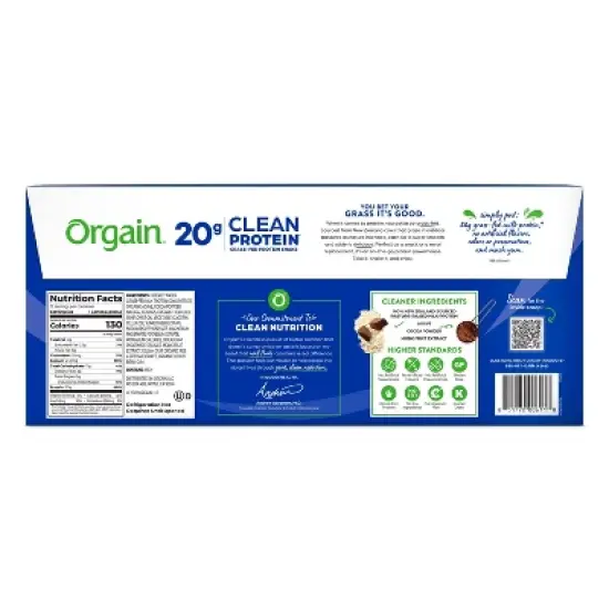 Orgain Clean Grass-Fed Protein Shake - Creamy Chocolate Fudge - 12ct image {3}