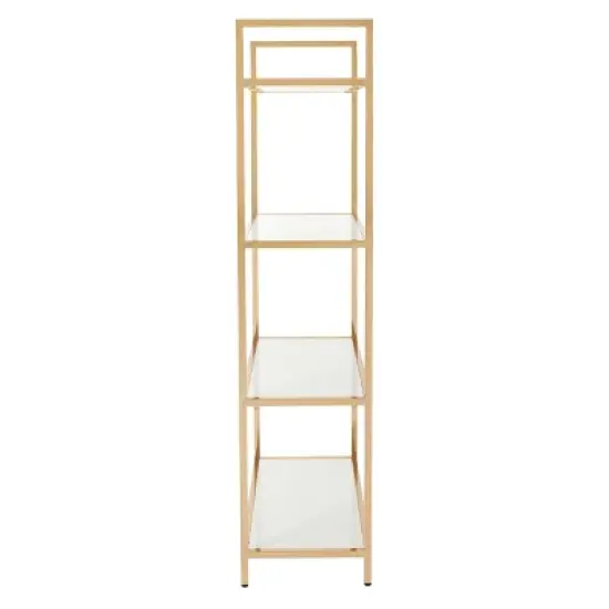 60" Alios Bookshelf White/Gold - OSP Home Furnishings image {2}