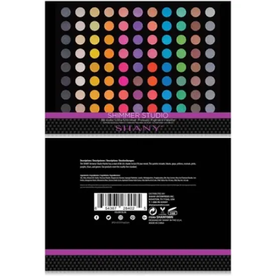 SHANY 88 Colors Pro eyeshadow Palette, Ultra Shimmer image {2}