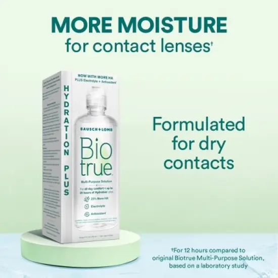 Biotrue Hydration Plus Contact Solution for Hydrating Lens Care - 10 fl oz image {2}