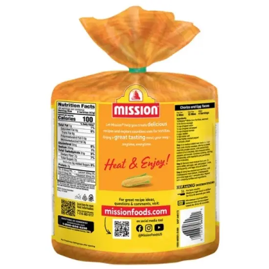 Mission Super Soft White Corn Tortillas - 4lbs/80ct image {1}