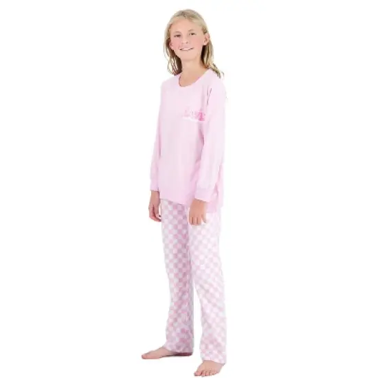 Sleep On It Girls 2-Piece Fleece Pajama Set - Love Flare image {2}