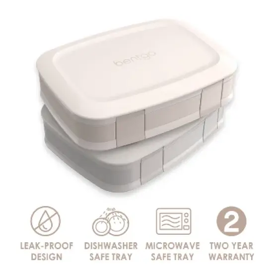 Bentgo Fresh Leakproof Bento Lunch Box 2pk - Dune & Moondust: BPA-Free Containers image {2}