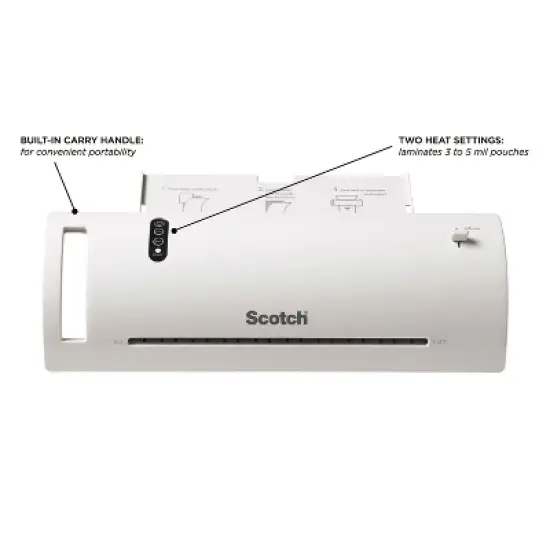 Scotch Thermal Laminator Value Pack 9" W with 20 Letter Size Pouches TL902VP image {4}