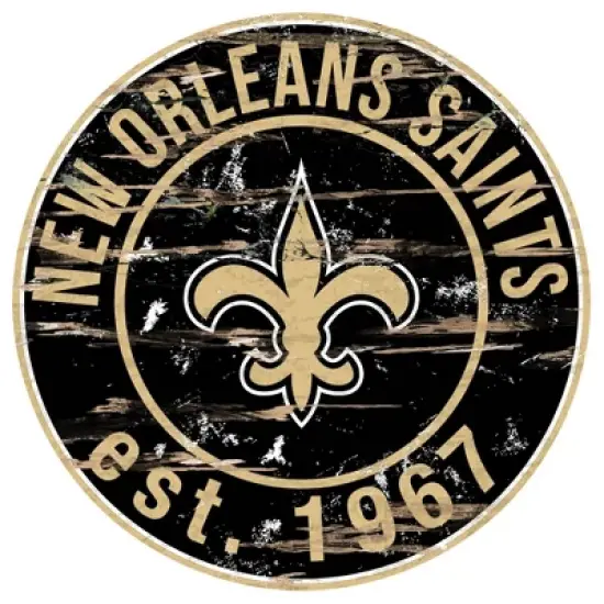 NFL New Orleans Saints Established 12" Circular Sign image {1}