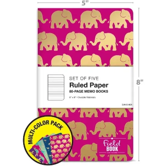 Elan Publishing Company 5 x 8 Field Book Set - Lined Text / Combo. FOIL PATTERNS image {5}