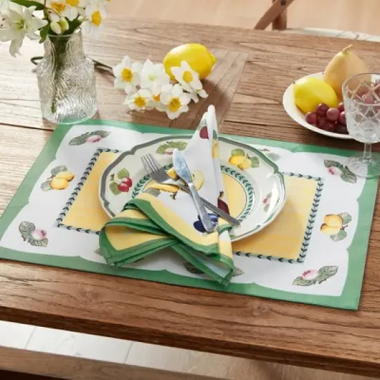 Villeroy & Boch - Fleurence Garden Stain and Water Resistant Placemats, Set of 4 - 14" x 20" image {1}