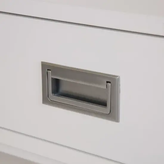 Wooden Xleg End Table with Drawer White - Glitzhome image {4}