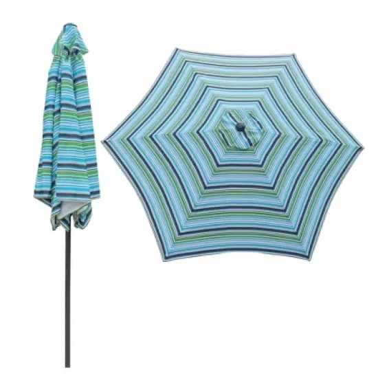 PAGED 9FT Patio Umbrella Modern Outdoor Market Umbrella with Tilt, Crank and 6 Ribs for Garden and Poolside, Base Not Included image {3}