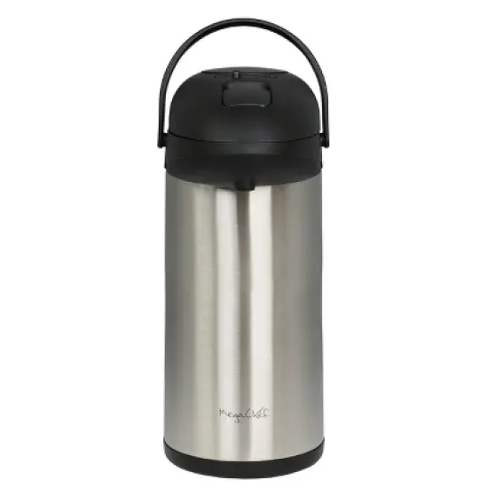 MegaChef 5 Liter Vacuum Insulated Stainless Steel Pump Cap Air Pot image {5}