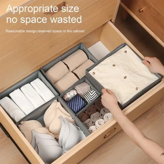 Aghana Digitals Non-Woven Fabric Foldable Clothes Storage Box - Drawer-Style Uncovered Organizer image {3}