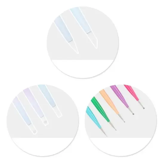 Unique Bargains Silicone Double-Ended Nail Art Pens Multicolored 5 Pcs image {4}