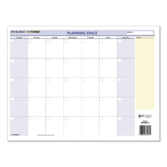 At-A-Glance QuickNotes Mini Erasable Wall Planner 12-Month January 2026 to December 2026 White image {1}