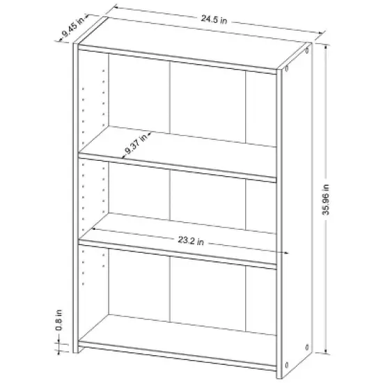 3 Shelf  Bookcase - Room Essentials&trade; image {5}