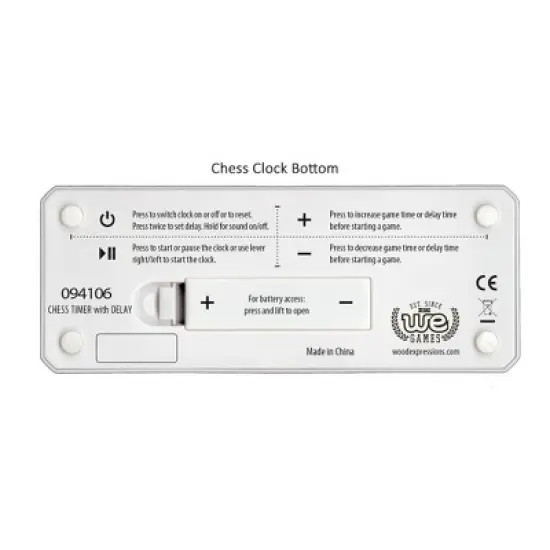 WE Games Digital Chess Clock/Game Timer with delay Button image {3}