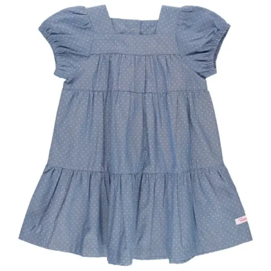 RuffleButts Toddler Girls Short Sleeve Tiered Dress image {6}