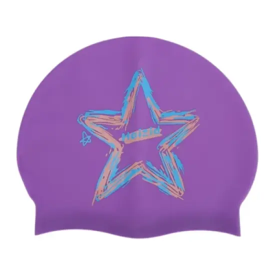 Unique Bargains Silicone Star Pattern Swim Cap 1 Pc image {7}