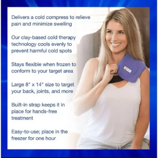 Thermipaq Icy Cold Pain Relief Wrap Large 8" x 14" image {1}